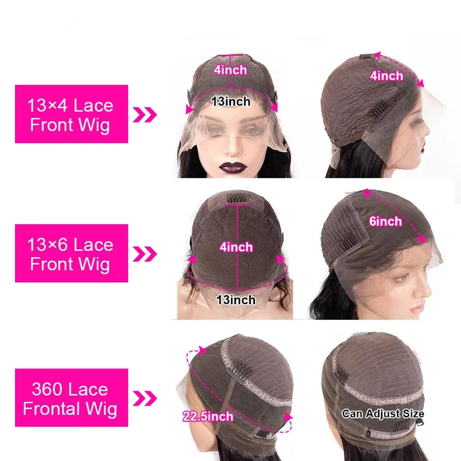 Body Wave 360 Lace Frontal Human Hair Wig Pre Plucked Wigs Brazilian Transparent 13x4 13x6 Lace Wig For Black Women Bling Hair