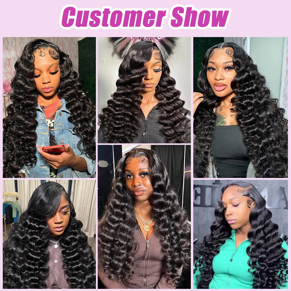 13x6 Hd Lace Frontal Wig Loose Deep Wave Curly Human Hair Preplucked 13x4 Water Wave Front Wigs For Black Women Brazilian