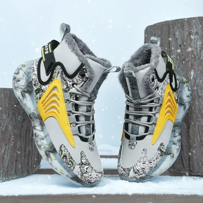 Winter Men Shoes with Plush Thick Insulation Outdoor Snow Boots Fashion Trend Soft Soles Sports Leisure Shoes Durable 2026