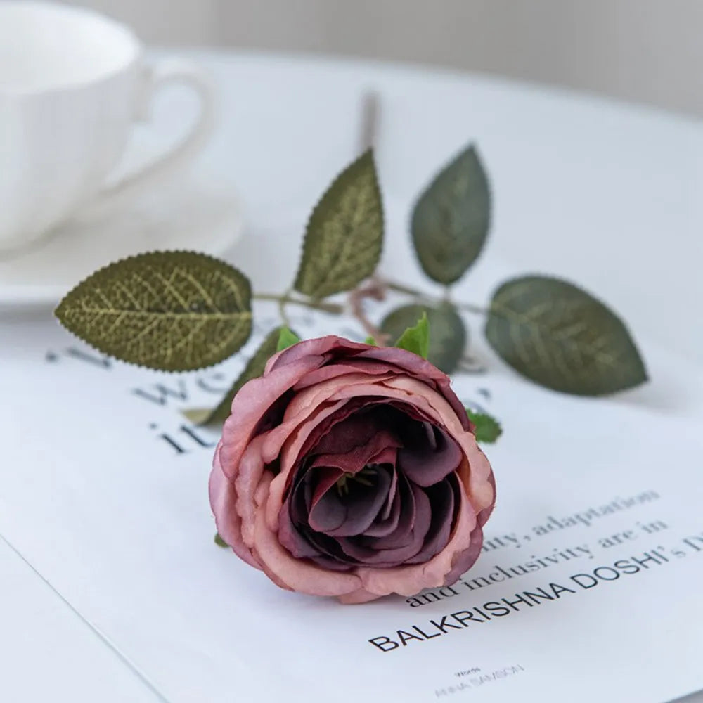 Artificial Flowers Silk Roses Wedding Bridal Bouquet Festival Outdoor Garden Home RoomTable Decor DIY Gift Box Hotsale Scrapbook