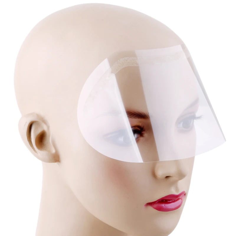 50Pcs/Set Hair Salon Hairspray Masks Cutting Coloring Face Protecting Barber SuppliesTransparent Disposable Plastic Face Shield﻿