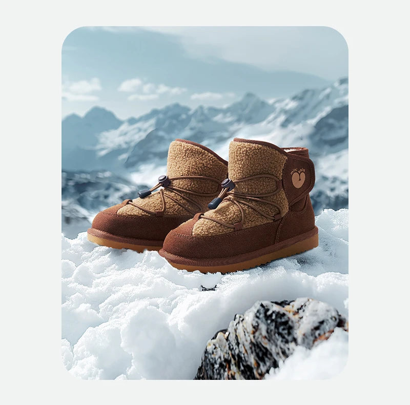 Mini Bala Snow Boots Slip Resistant Waterproof Long Plush Warm Winter Shoes