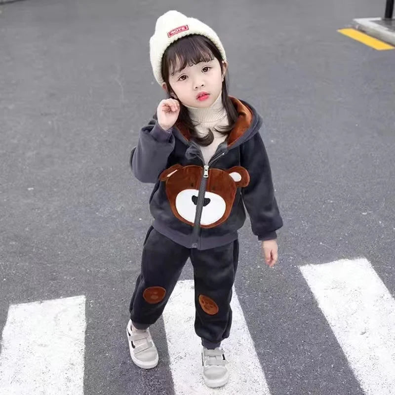 3Pcs Newborn Clothes Baby Girl Clothes Sets Infant Outfit Autumn Winter Vest+Sweater+ Pants Toddler Clothing Set Warm Suits 0-4Y