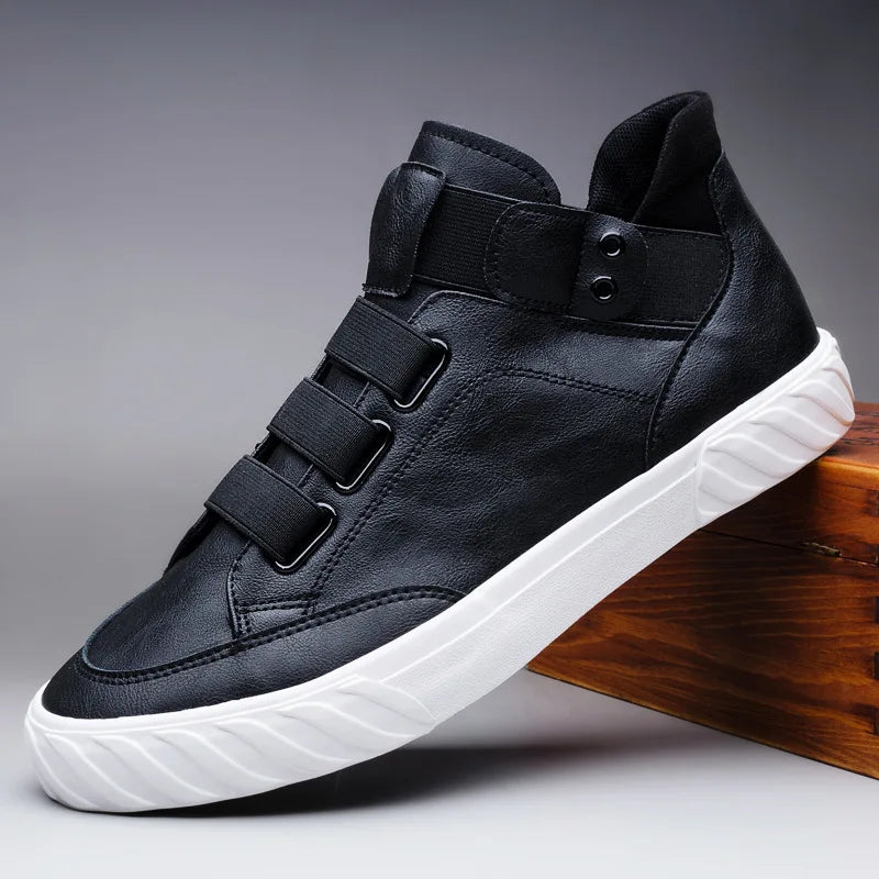 Fashion Shoes New Men's  Black High Top Casual Shoes Men Wear-resisting Loafers Designer Leisure Vulcanized shoes 2026