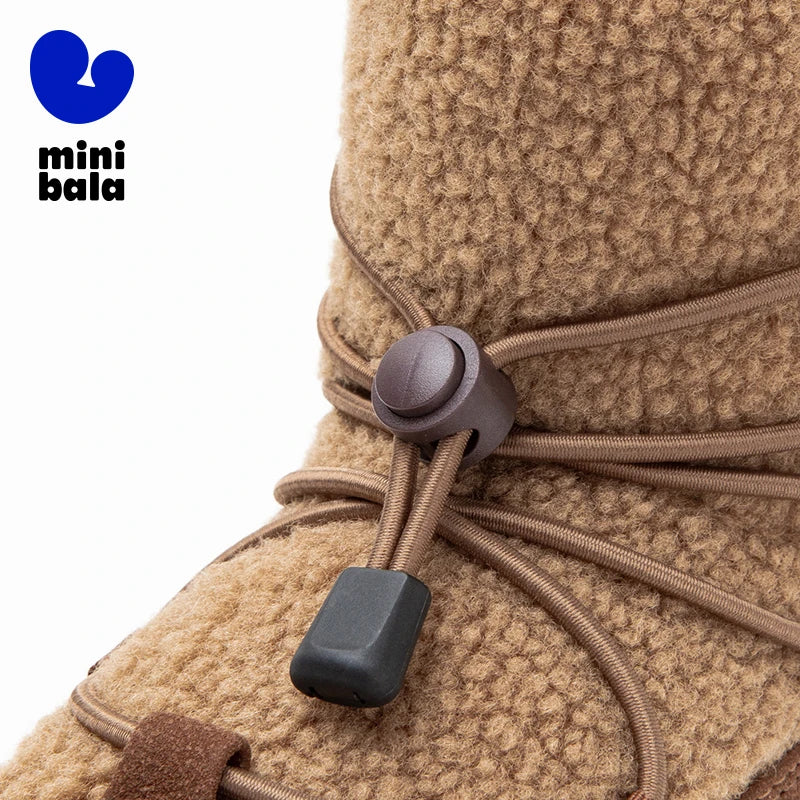 Mini Bala Snow Boots Slip Resistant Waterproof Long Plush Warm Winter Shoes