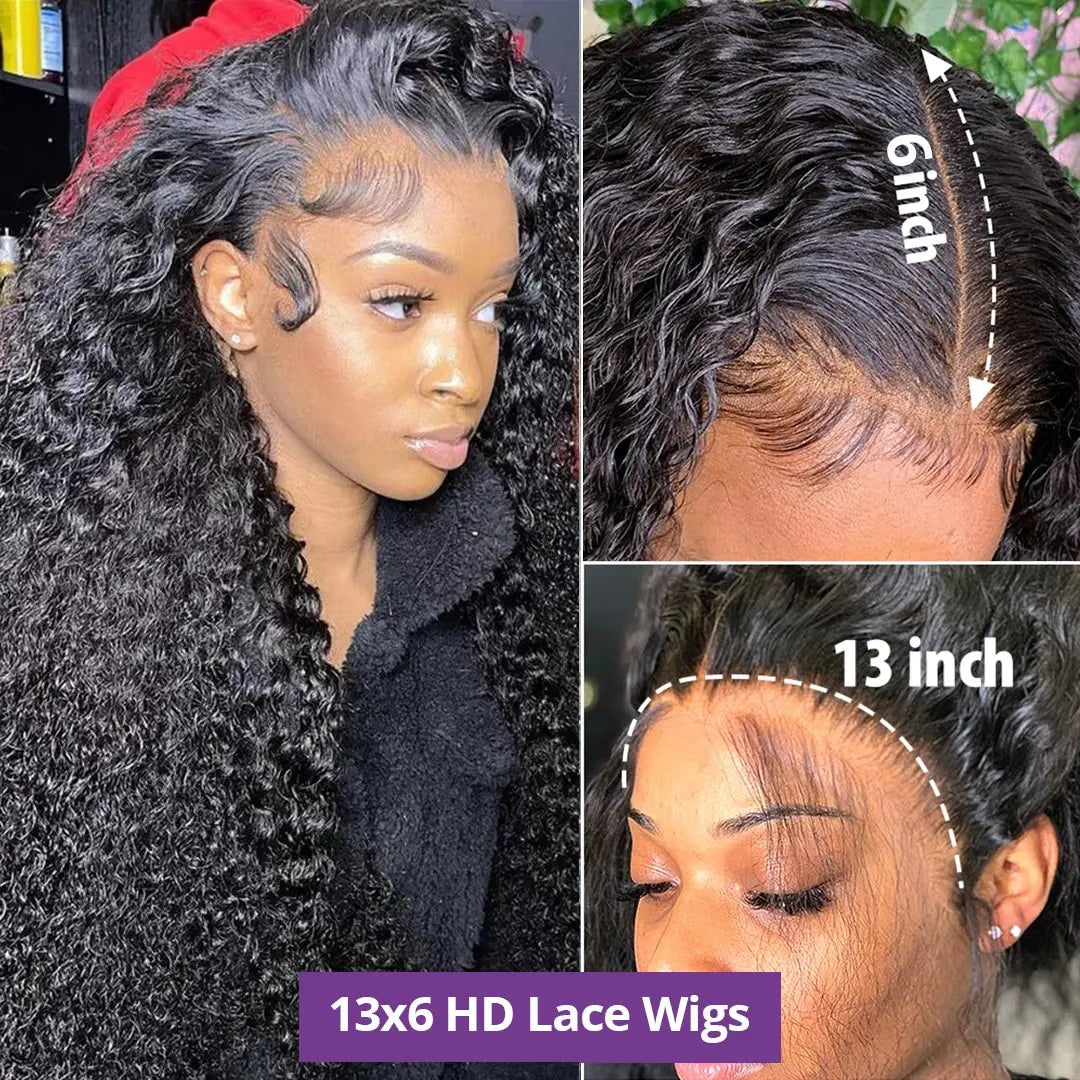 13x6 Hd Lace Wig 100% Curly Wigs Human Hair For Women 32 38 Inch 13x4 Loose Deep Wave Lace Front Wig Choice Pre Plucked Hair