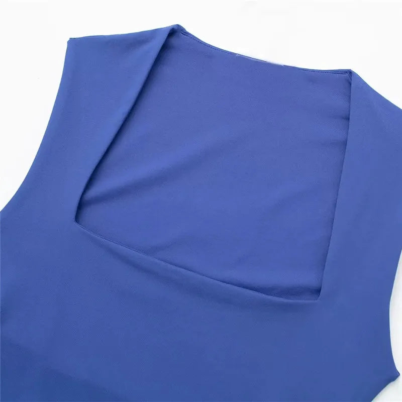 MUJER Woman Black Body Sleeveless Bodysuit Women Square Neck Sexy Lingerie For Women Body Wide Straps Bodycon Summer 2026 Tops
