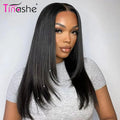 Tinashe Layered Wig Human Hair Pre Bleached Bone Straight Lace Frontal Wigs Ready To Go 200 Density 6x5 HD Lace Closure Wig