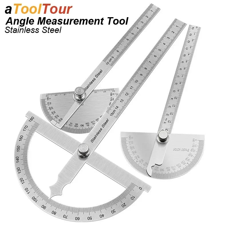 Protractor Angle Ruler Dividing Gauge Angle Ruler 180 Degree Semi Circular Carpenter Angle Ruler 14cm 1PC