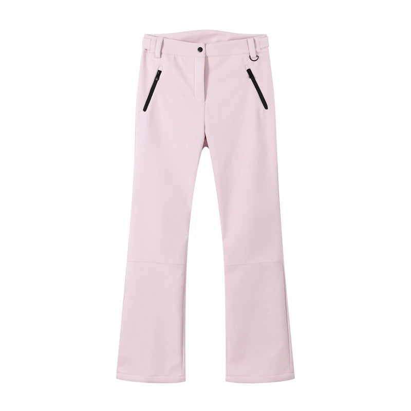 Fashion Pink Ski Suit Set Women Winter Hooded Zipper Pockets Padded Jacket Pants Suit Lady New Casual Holiday Warm Outwear 2026