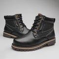 Men Winter Boots Genuine leather Warm Full Grain Leather Men Winter Shoes