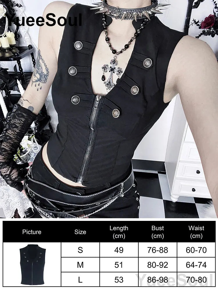 Gothic Crop Tops Black Spaghetti Strap Mesh Slim Corset Tops 2026 New Goth Punk Grunge Fairy Core Sexy Y2K Halloween Clothing