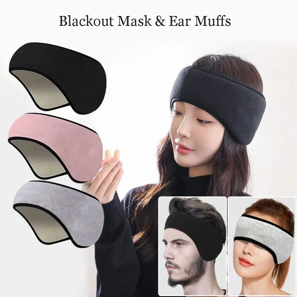 1PC Adjustable Sleep Mask Three Layers Blackout Ear Muffs Comfortable Eye Masks For Sleeping Relaxing Noise Cancellation