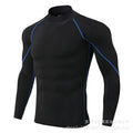 Men High Collar Thermal Underwear Elastic Thermal Shirt Man Compression Undershirts Long Johns Man Sport First Layer Sleepwear