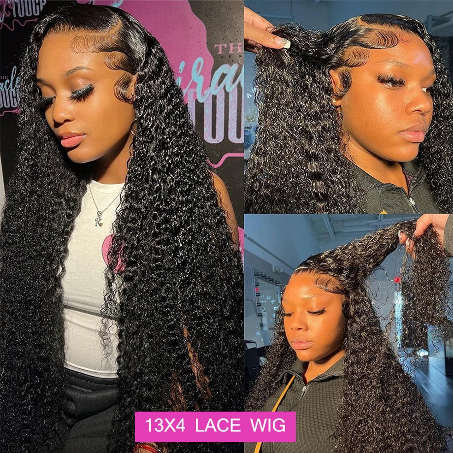 13x6 Hd Lace Wig 100% Curly Wigs Human Hair For Women 32 38 Inch 13x4 Loose Deep Wave Lace Front Wig Choice Pre Plucked Hair