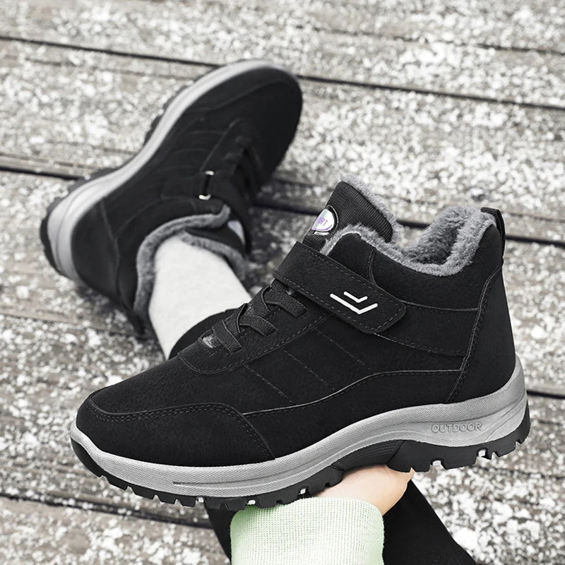 2026 Winter Casual Men Shoes Snow Booties Non-slip Ankle Boots Fur Shoes Botas Waterproof  Outdoor Men Work Ankle Boots Footwear