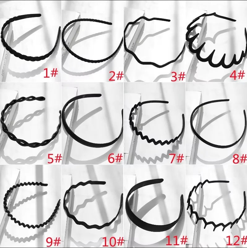 Black Series Frosted Face Wash Hair Band Korean version of Acrylic Headband for Men And Women Hairband Hair Accessories