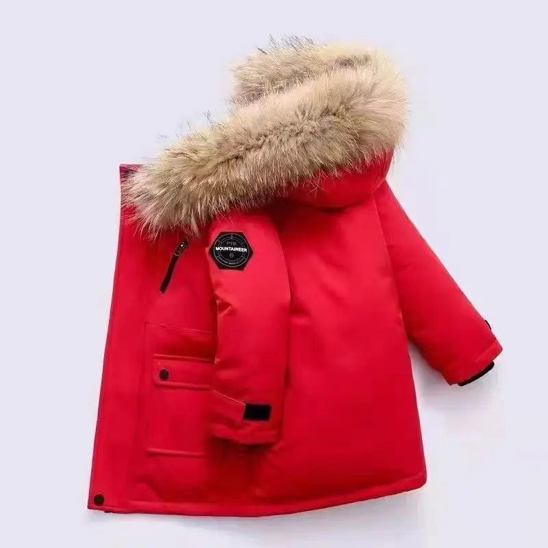Winter Warm Children Outdoor Clothes Thick Hooded Quilted Jacket Coat With Pockets For Boys Windproof Outerwear Fashion Parkas