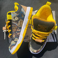 New camouflage green retro bread shoes suitable for both men and women plus size couple trendy lightweight sports shoes