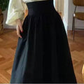 Winter Dark Brown Vintage Skirt Women Harajuku Pocket Elegant Long Skirts Female Korean Fashion Designer Y2k Casual Skirts 2026