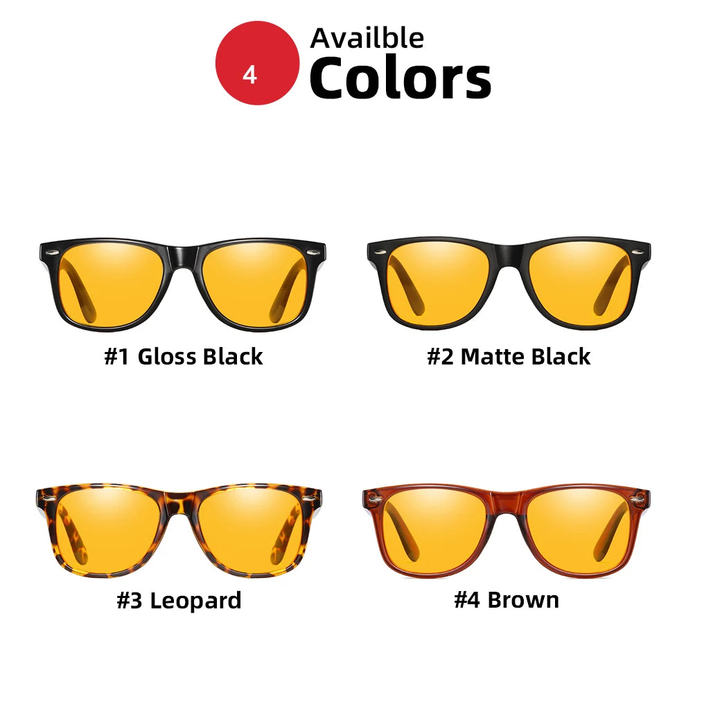 VIVIBEE Night Vision Blue Light Blocking Glasses Men Square Computer Eye  Eyeglasses Gaming Women Orange Eyewear