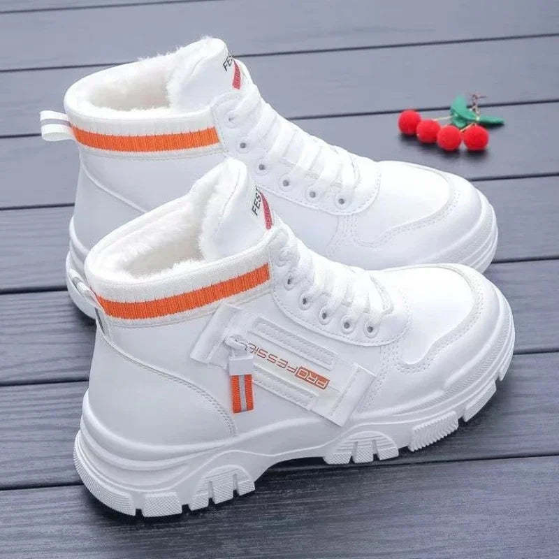 Woman Shoes Winter Women's Boots Fashion Velvet Cotton Shoes for Women Ankle Boots Platform Shoe High Top Women Sneakers Zapatos