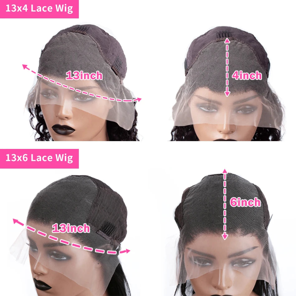 13x6 Hd Lace Frontal Wig Loose Deep Wave Curly Human Hair Preplucked 13x4 Water Wave Front Wigs For Black Women Brazilian