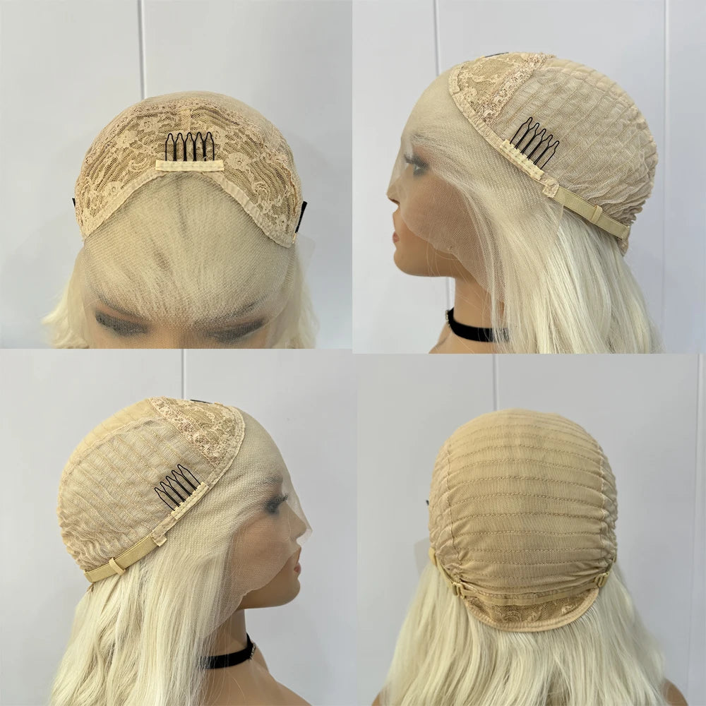 Pink Wig Long Layered Wig Synthetic Hair Long Natural Straight Layered Lace Wigs for Women Synthetic Frontal Lace Wig Daily Wear