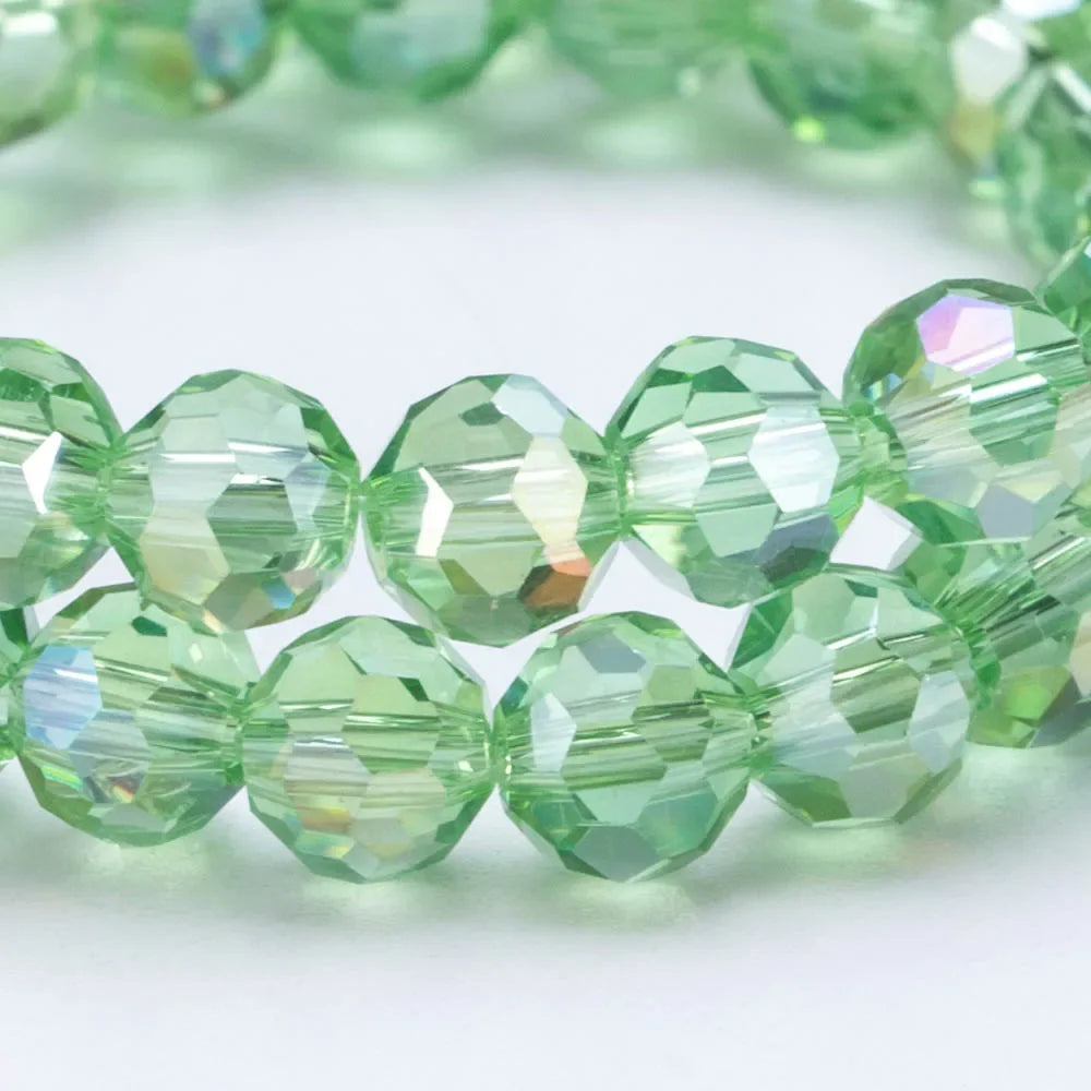 3 4 6 8mm Round Crystal Beads Faceted Colorful Glass Beads Loose Spacer Bead for Jewerly Making Needlework Bracelet Necklace DIY