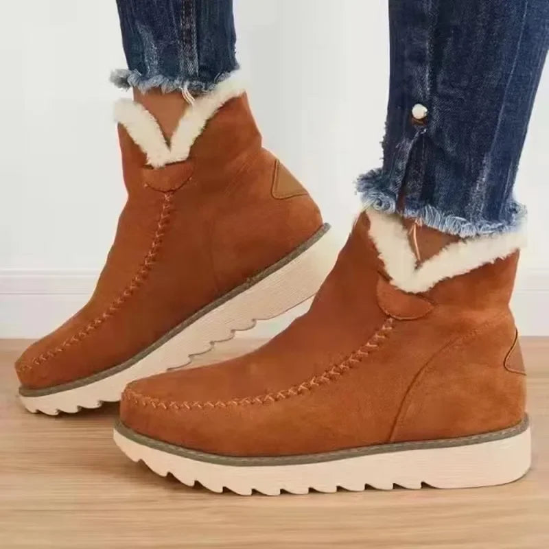 Women Snow Boots Winter 2026 Fashion Casual Warm Shoes for Women Slip on Lady Comfort Female Ankle Boot Footwear Botas De Mujer