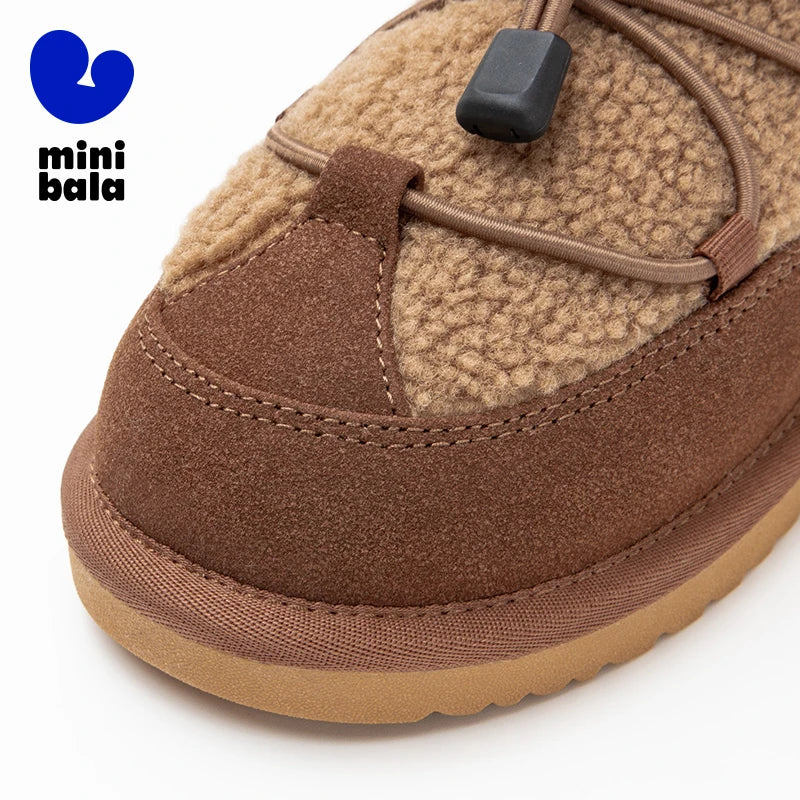 Mini Bala Snow Boots Slip Resistant Waterproof Long Plush Warm Winter Shoes