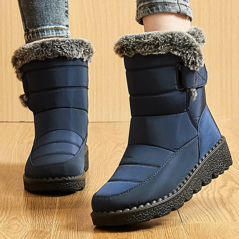 Women's Boots 2026 Trend Winter Shoes For Woman Winter Boots Ankle Low Heels Botas Mujer Waterproof Snow Boots With Fur Shoes