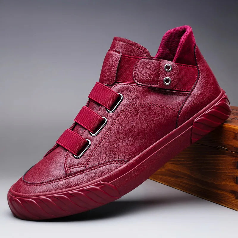 Fashion Shoes New Men's  Black High Top Casual Shoes Men Wear-resisting Loafers Designer Leisure Vulcanized shoes 2026