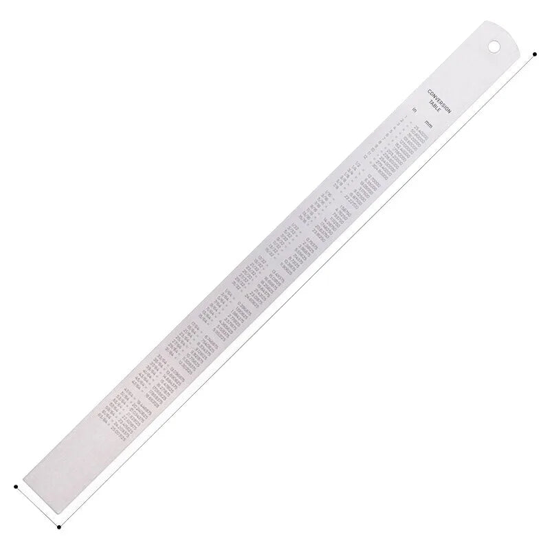 Deli 1 Pcs 15/20/30/50cm Multi-standard Measuring Ruler Stainless Steel Woodworking Portable Hand Percision Measuring Tools