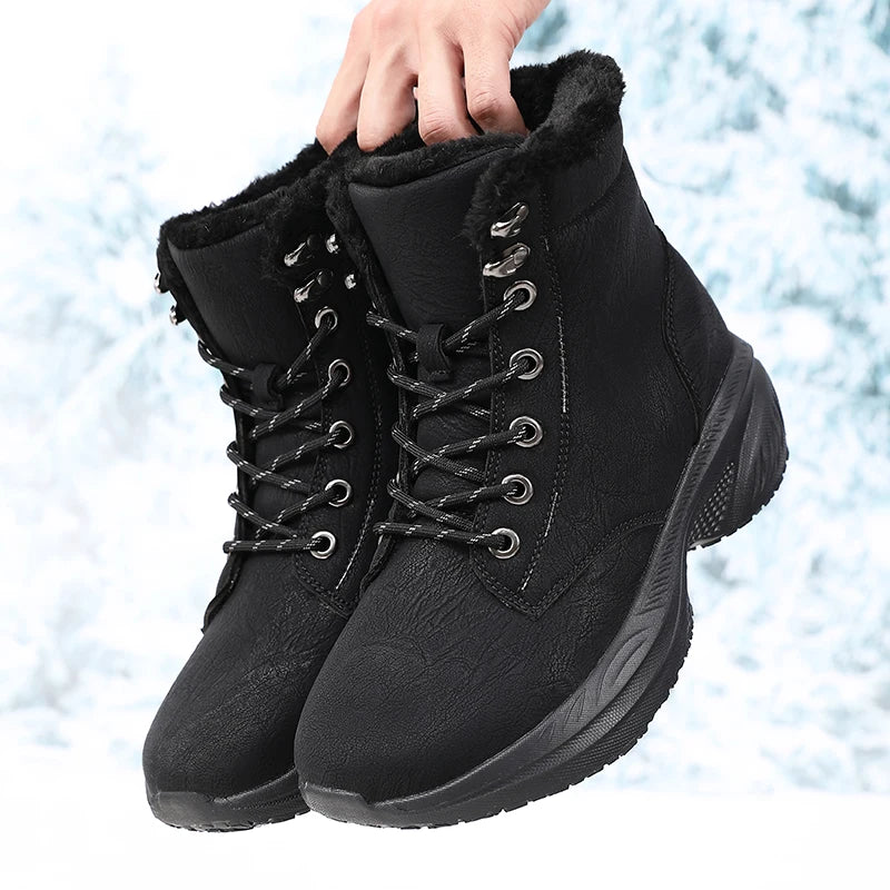 Winter Snow Barefoot Boots for Men Keep Warm Waterproof Winter Shoes Latest 2026 Fashion Design Non Slip Platform Snow Boots Men