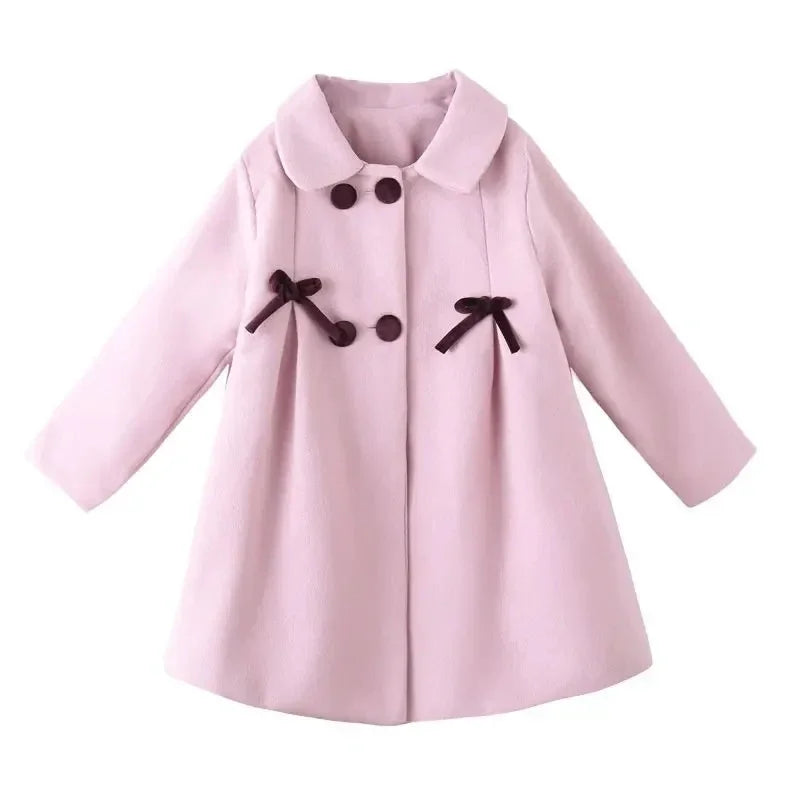 Girls'  coat winter children's medium and long thickened warm  coat children's clothes