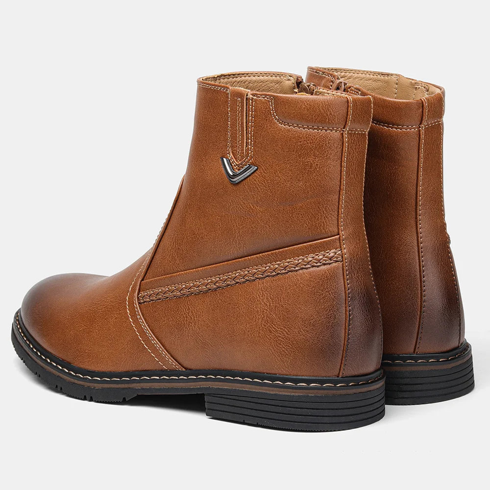 Men Winter Boots Vintage Ankle Warm Men's Winter Shoes #5278