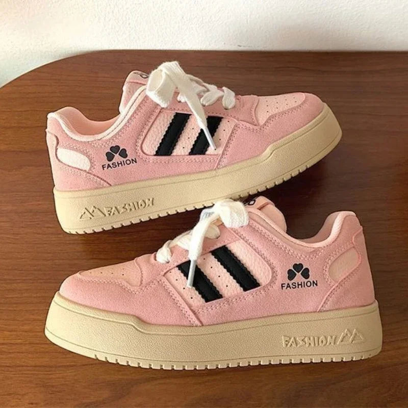 Newly Arrived Spring Autumn Round Toe Comfortable Casual Flat Sneakers Elegant Shallow Mouth Breathable Lace Up Women's Shoes
