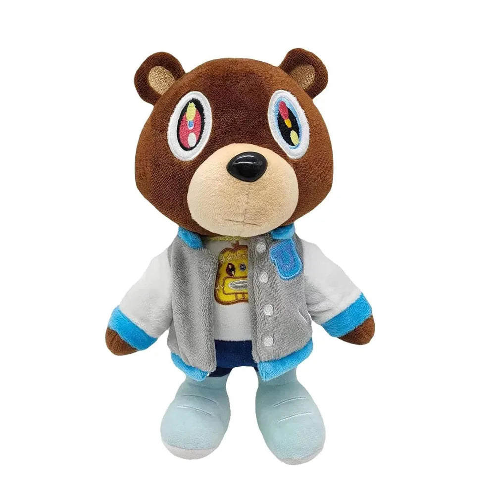 1pcsCute Kanye Dropout Bear Plush Dolls Kanye West Graduation Soft Stuffed Home Room Decor Dolls For Kid Birthday Christmas Gift