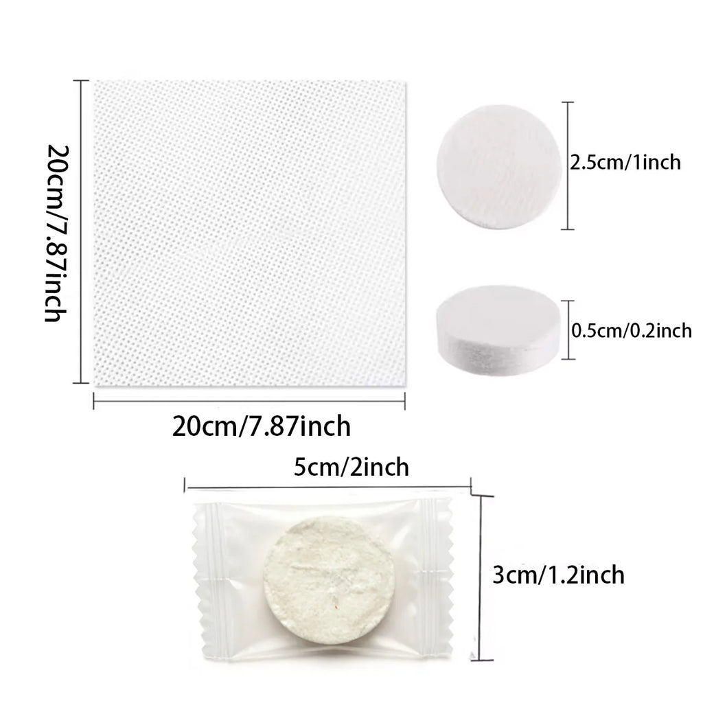 100pcs Compressed Towels, Disposable Portable Face Towels for Cleansing, for Wet And Dry Use, Portable for Travel, Campin
