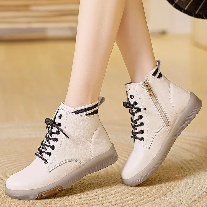 Winter Women's Boots Soft Flat-soled Women's Boots Comfortable Warm Women Snow Boots Shoes for Women Zapatos Mujer