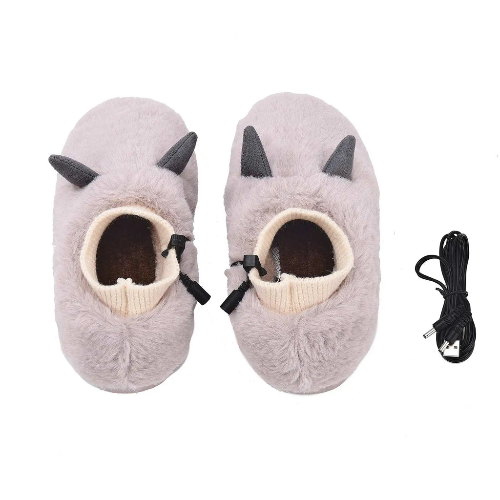 Heated Feet Warmer USB Foot Warmers Winter Shoes Plush Cute Removable And Washable Slippers