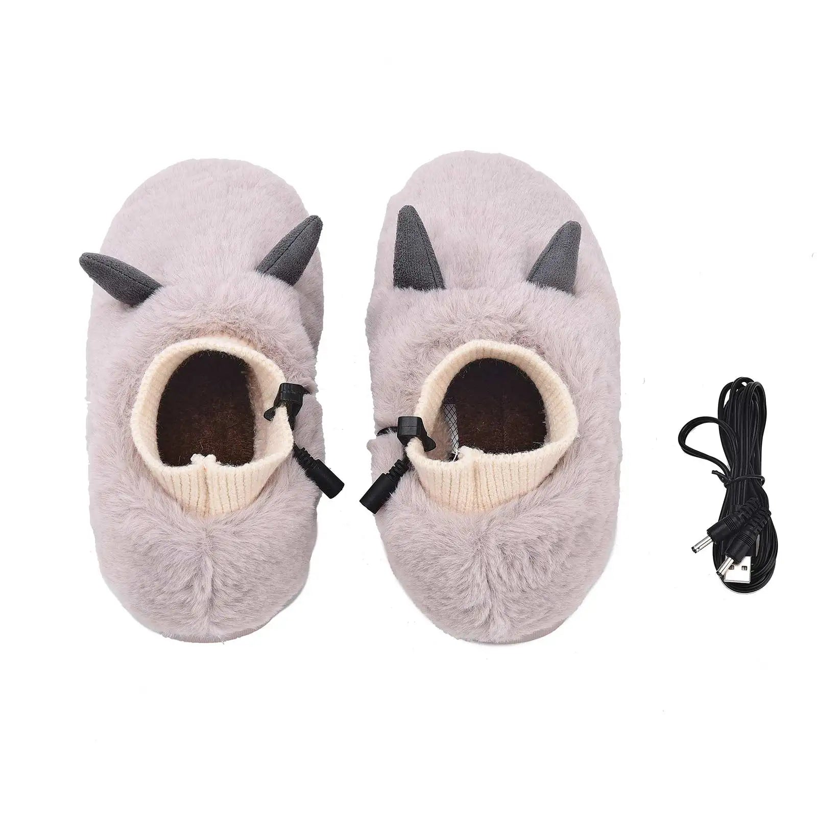 Heated Feet Warmer USB Foot Warmers Winter Shoes Plush Cute Removable And Washable Slippers