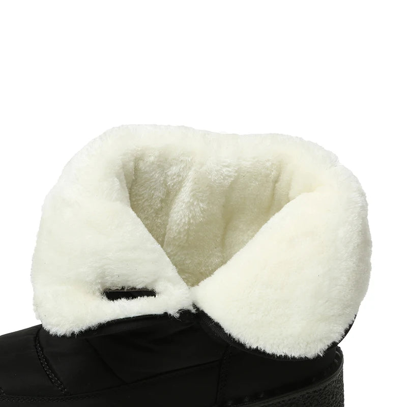 Waterproof Snow Boots for Women 2026 Non-slip Warm Winter Shoes Woman Thicken Plush Platform Ankle Boots Cotton Padded Shoes