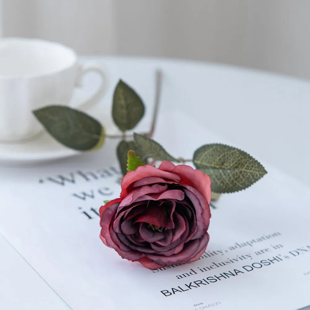 Artificial Flowers Silk Roses Wedding Bridal Bouquet Festival Outdoor Garden Home RoomTable Decor DIY Gift Box Hotsale Scrapbook