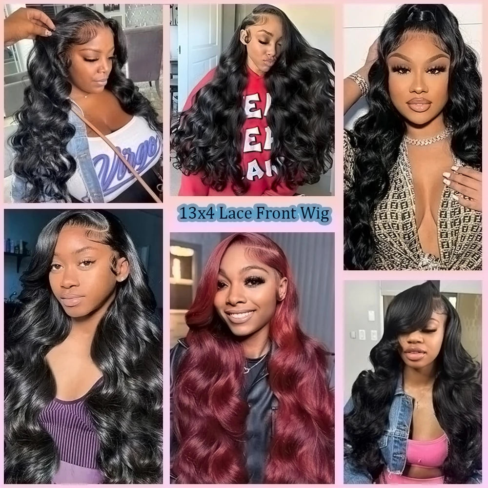 13x6 Body Wave Human Hair Wig 250 Density HD Lace Frontal 13x4 High Quality Human Hair Wigs for Women