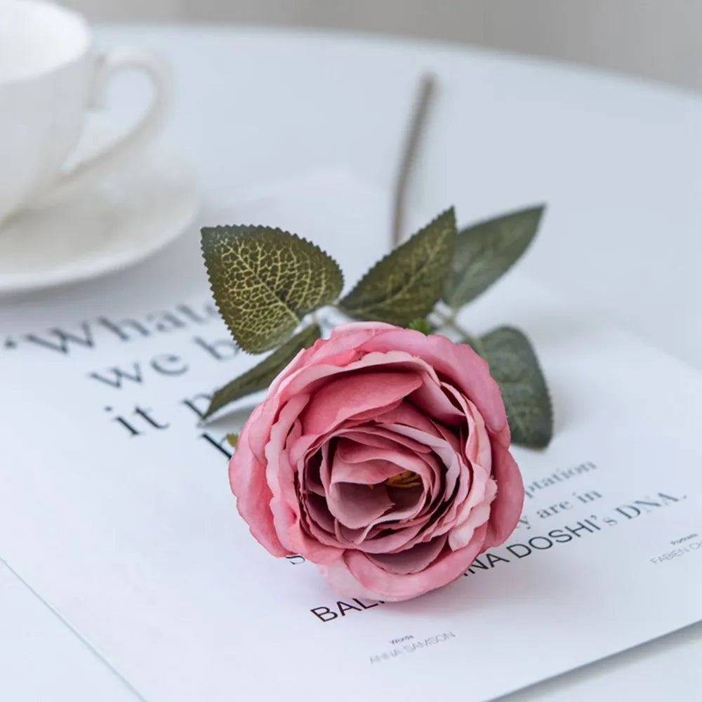 Artificial Flowers Silk Roses Wedding Bridal Bouquet Festival Outdoor Garden Home RoomTable Decor DIY Gift Box Hotsale Scrapbook