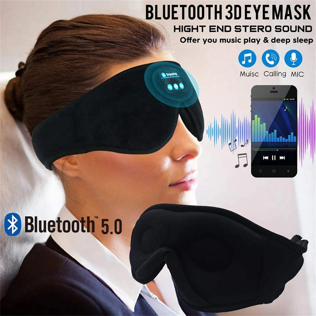 3D Sleeping Headphones Bluetooth Eye Mask for Women Men Wireless Music Blackout Masks for Side Sleepers Insomnia Travel Gift
