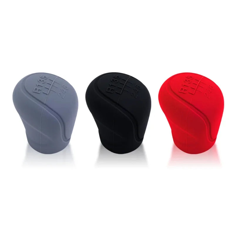 Car Silicone Gear Shift Knob Cover Gear Shift Non-Slip Grip Handle Protective Covers Manual 6-speed Car Interior Accessories