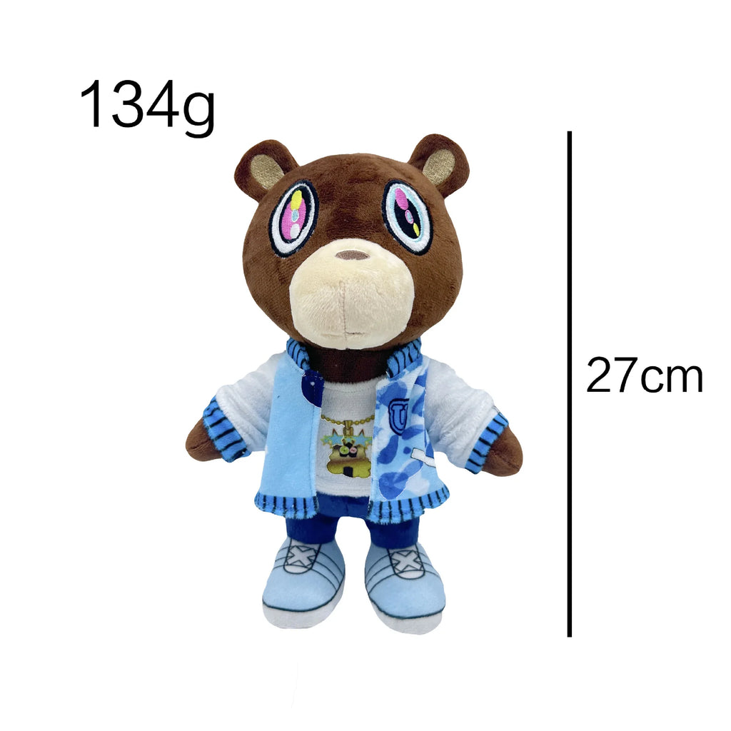 1pcsCute Kanye Dropout Bear Plush Dolls Kanye West Graduation Soft Stuffed Home Room Decor Dolls For Kid Birthday Christmas Gift